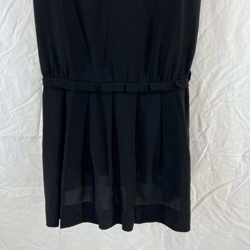 Maje Black Silk Lace Shoulder Shift Dress $295 - Picture 7 of 14